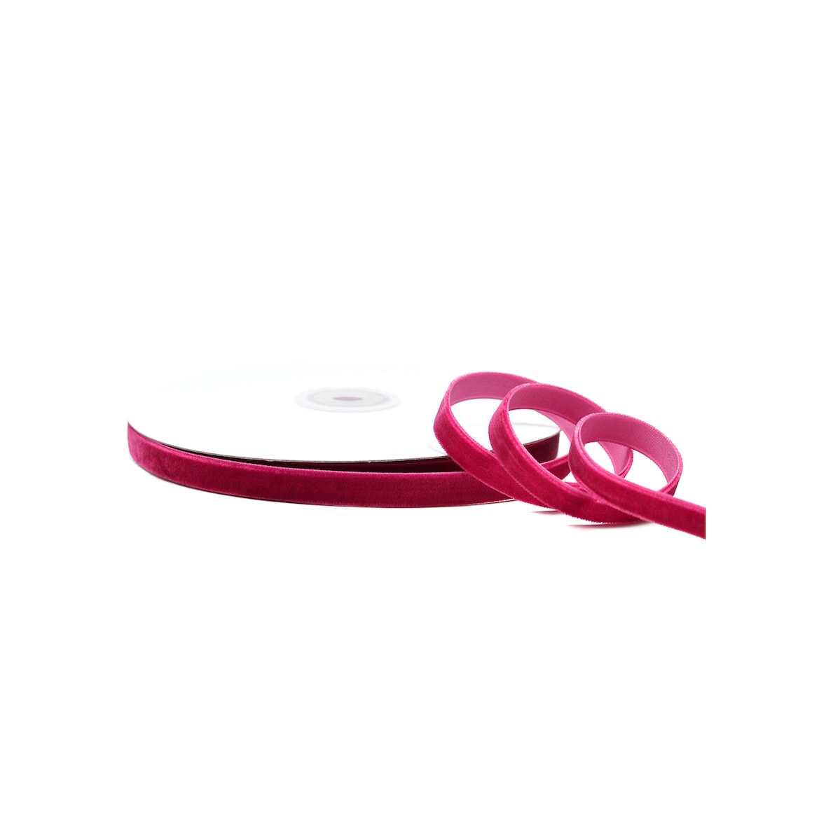 10mm Samtband 10m Schmuckband Geschenkband Schleifenband Stoffband Uni Weinrot