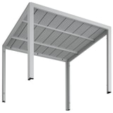thumbnail of tectake Table de jardin carrée MAREN pieds réglables 90 x 90 cm x 74,5 cm - argent - 402955