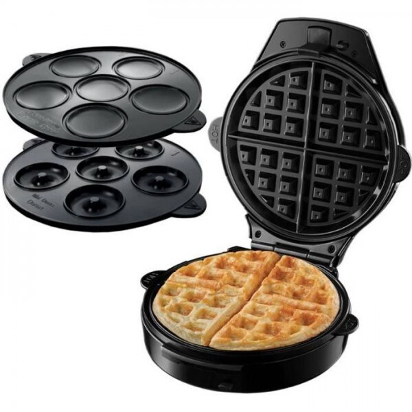 Machine a Gaufre - Gaufrier Electrique   24620-56  Fiesta 3en1 Plaque Gaufre Cupcake et Donut 900W usage non-intensif Russell Hobbs