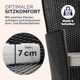 thumbnail of CASARIA® Polyrattan Gartenmöbel Set 150x90cm Esstisch Akazie Schwarz