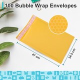 thumbnail of 100 Envelopes Almofadados Amarelos 34.5x47 cm | Envio Seguro | Bolsas de Envio para Encomendas Vinted