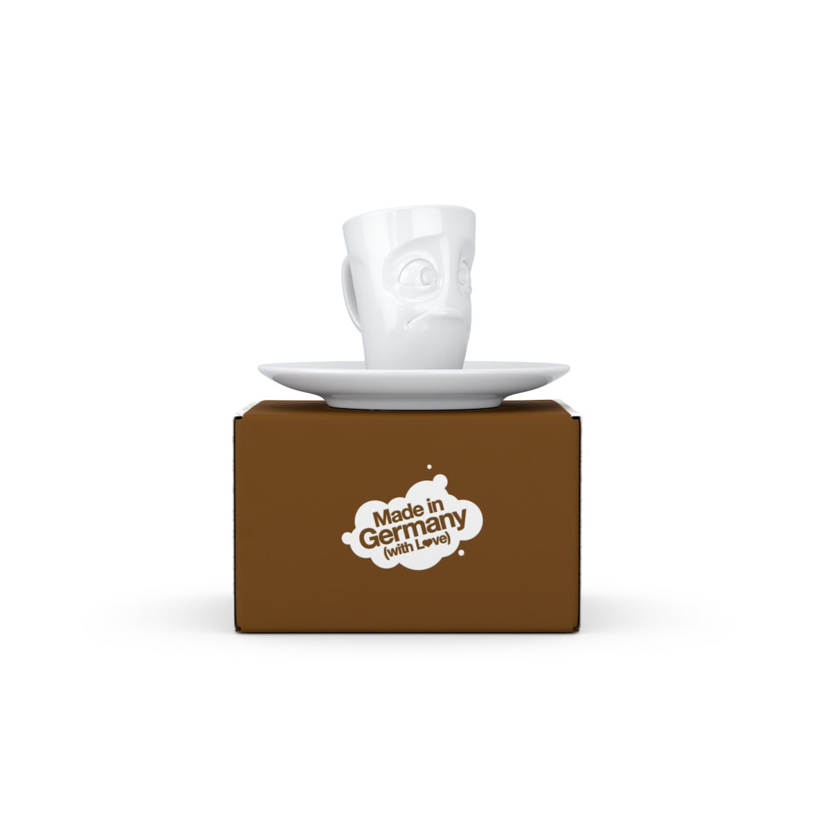 Espressotasse Verdutzt - 80 ml - FIFTYEIGHT Espressotasse - Dekor weiß - 1 Stück