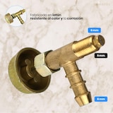 thumbnail of ELMA Válvula Reguladora de Gas Butano y Propano para Hornillo a Gas 8mm I Fabricado en Latón I Llave de Paso para Mangueras de Gas