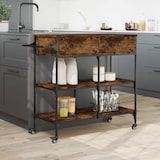thumbnail of vidaXL Keukentrolley 105x42x95 cm bewerkt hout gerookt eikenkleurig