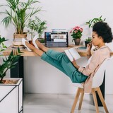 thumbnail of Relaxdays Zeitschriftenhalter Metall, 4 Fächer, Dokumentenablage Büro, HBT: 26x45x18 cm, Magazinhalter, Briefe, schwarz