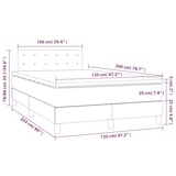 thumbnail of vidaXL Boxspringbett mit Matratze & LED Dunkelbraun 120x200 cm Stoff