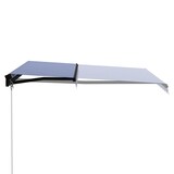 thumbnail of vidaXL Einziehbare Markise Handbetrieben mit LED 300x250 cm Blau Weiß