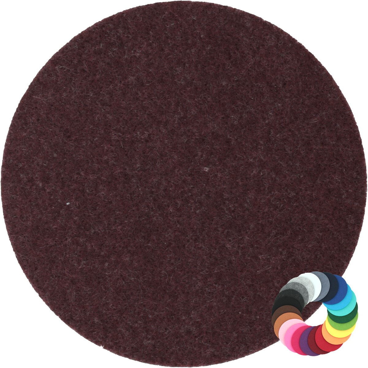 BIASTO - Premium Filz Untersetzer - rund 25cm - Farbe: burgund (HF028). Design Glas-Untersetzer für Getränke, Tisch, Bar, Tasse, Vase