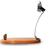 thumbnail of Jamonero giratorio con cuchillo jamonero monoblock en acero inoxidable (2 piezas) Bamboonatur