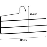 thumbnail of Perchas de Metal para Pantalones - Pack 6 Unidades - Perchas Color Negro - con 3 Niveles para Colgar