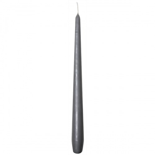Sovie CANDLES Spitzkerzen Premium Ø 2,2 cm x H 28 cm in Grau, Brenndauer ca. 10 Std., 24 Stück - Tafelkerzen