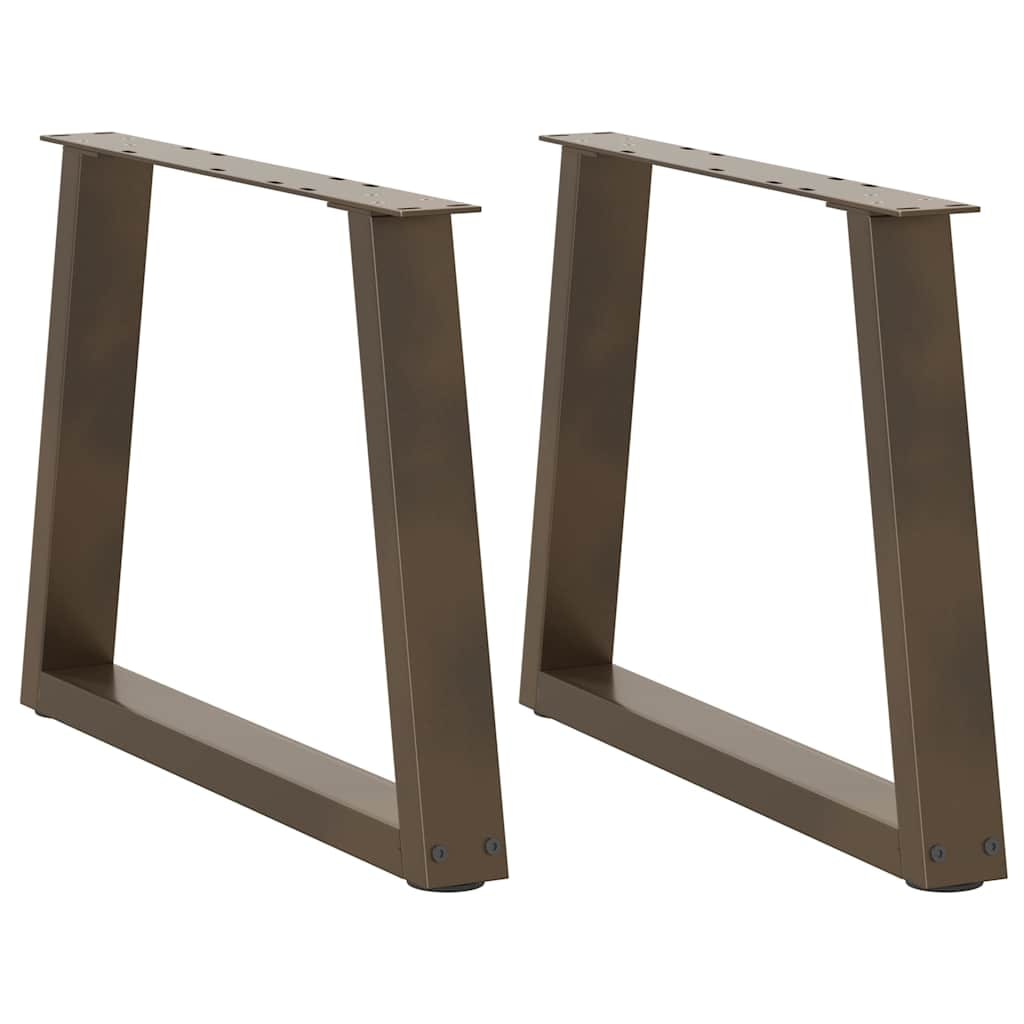 vidaXL Couchtischbeine V-Form 2 Stück Naturstahl 60x(42-43,3) cm Stahl