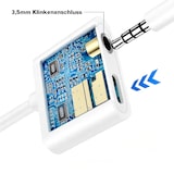 thumbnail of 2-in-1 Adapter für Apple iPhone – Laden & Musik hören gleichzeitig – 3,5 mm Klinke + Ladeanschluss – Kompakt & praktisch – Weiß