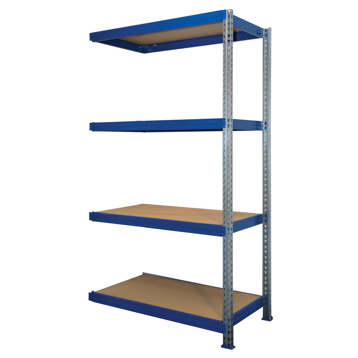 Weitspannregal Regalsystem 600 kg ANBAU 200x160x80cm 4 Böden blau SZAGATO Weitspann Regal 60 cm breit Metallregal Fachbodenregal Schwerlastregal