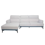 thumbnail of Sofa HWC-G44, Ecksofa L-Form 3-Sitzer, Liegefläche Nosagfederung Taschenfederkern verstellbar 277cm ~ links, hellgrau