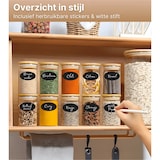 thumbnail of Five Stars® Voorraadpotten - Glazen Potjes Met Deksel - 280 ML - 10 Delige Set - BPA-vrij - Inclusief Pen & Herschrijfbare Stickers