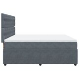 thumbnail of vidaXL Boxspringbett mit Matratze Dunkelgrau 180x200 cm Samt