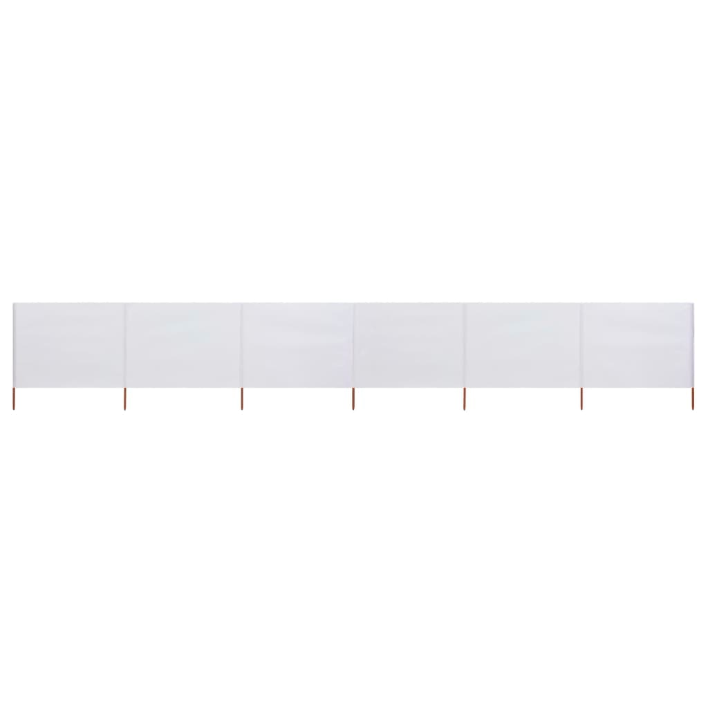 Helloshop26 - Schermo divisorio in tessuto a 6 pannelli 800 x 160 cm bianco sabbia 02_0008843