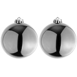 thumbnail of 2er XXXL Weihnachtsbaumkugeln Dekokugel Christbaumkugeln Silber Ø 25cm