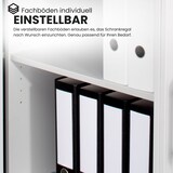 thumbnail of bümö Lowboard Schiebetürenschrank in Ahorn - Büromöbel Sideboard aus Holz, 160 cm breit, Büroschrank nur 40 cm schmal, Büro Schrank mit Schiebetüren