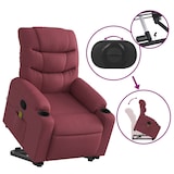 thumbnail of vidaXL Massagesessel mit Aufstehhilfe Weinrot Stoff
