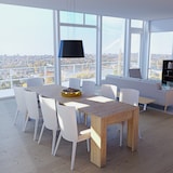 thumbnail of Tavolo Consolle Allungabile 3 Metri 14 Posti Salvaspazio Multiposizione Design Moderno Elegante Consolle Per Casa Ufficio 78 x 51 x 90 cm Rovere