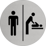 thumbnail of CombiCraft Aluminium Türschild 'Herren Wickeltisch' - Ø75mm mit 3M-Klebeband