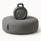 thumbnail of Opblaasbare Poef Ø 60 × 20 cm – Grijs – Draagvermogen 100 kg – Ultralicht (500 g) – Geschikt voor Binnen, Terras en Tuin