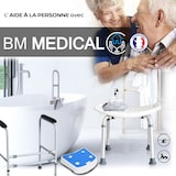 thumbnail of Marchepied avec main courante - Bm Médical TD-70-MC - surface en caoutchouc antidérapante - Finition couleur Gris