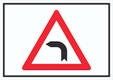 thumbnail of Schild Achtung Kurve links Symbol A5 (148x210mm)