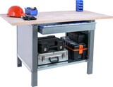 thumbnail of SimonRack Banco de Trabajo Industrial con Cajón, 1500x750 mm, Tablero Madera Alistonada 32 mm, Carga 1000 kg, Gris - BT-6 PRO