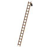 thumbnail of PROREGAL Dachleiter Holz 16 Sprossen