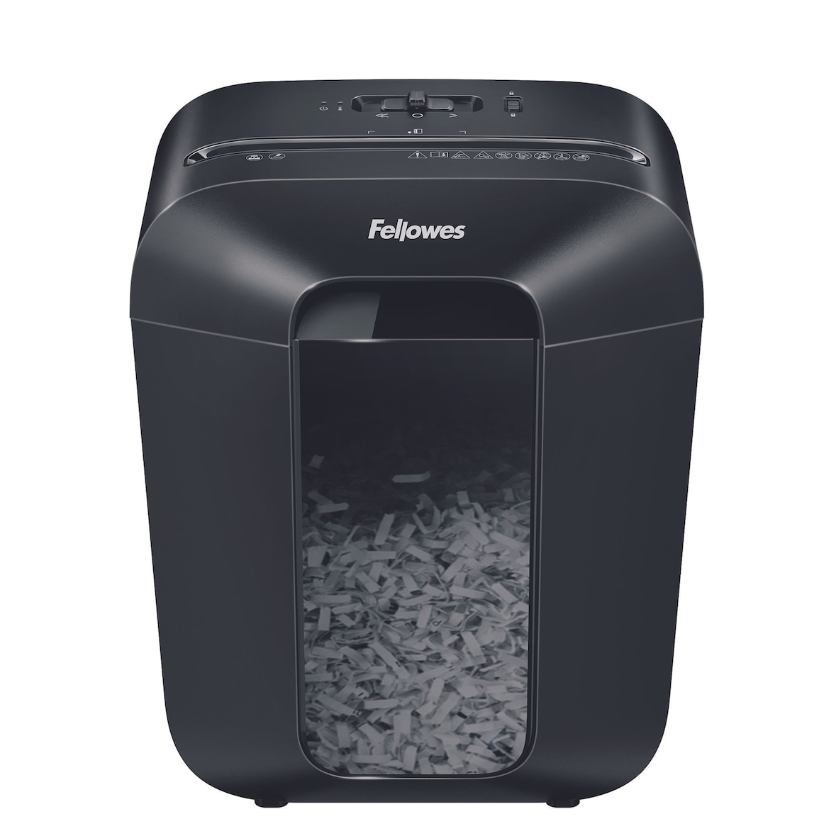 Destructora trituradora de papel Fellowes LX45, uso personal, destruye hasta 8 hojas en partículas de 4x37mm, Din P-4, papelera 17 litros/226 hojas