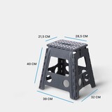 thumbnail of Klapphocker aus Kunststoff - belastbar bis 90kg - ( Größe: 39x32x39cm ) - Faltbarer Badhocker mit Tragegriff