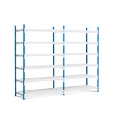 thumbnail of PROREGAL Fachbodenregal MAXIMUS Pro | Grundregal | HxBxT 280x125x60cm | 7 Ebenen | offener Fachboden | Fachlast 248kg | Lichtblau/Lichtgrau