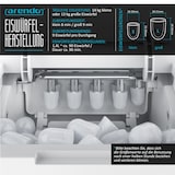 thumbnail of Arendo Eiswürfelmaschine Edelstahl, 1,4 Liter Wassertank, Eiswürfelbereiter, 13 - 14 kg in 24 h, Ice Cube Maker mit Sichtfenster & Status LEDs, Weiß