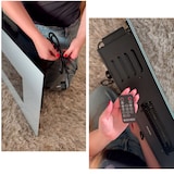 thumbnail of Sined Monte Elektrischer Wandkamin Aus Stahl Und Glas 1500w Flammeneffekt Led Weiß