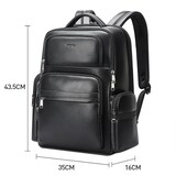 thumbnail of Sac À Dos Ordinateur Grande Capacité Étanche Cuir Véritable Avec Ports USB Type-C YONIS