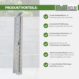 thumbnail of TRUTZHOLM Auffahrschiene klappbar 240 cm Tragkraft 50 kg Alu grau gelocht Fahrradrampe Rampe