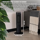 thumbnail of Elektrische Kachel met Sfeerhaard en Thermostaat 18-45 °C – Keramische Ventilatorkachel – Verwarming met Swingfunctie – Timer – Zwart - BREND BR-2222