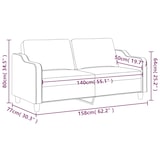 thumbnail of vidaXL 2-Sitzer-Sofa Schwarz 140 cm Stoff