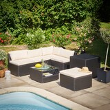 thumbnail of CASARIA® Polyrattan Lounge Set Melbourne schwarz/creme