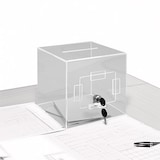 thumbnail of Urne transparente plexiglass 20 x 20 x 20 cm