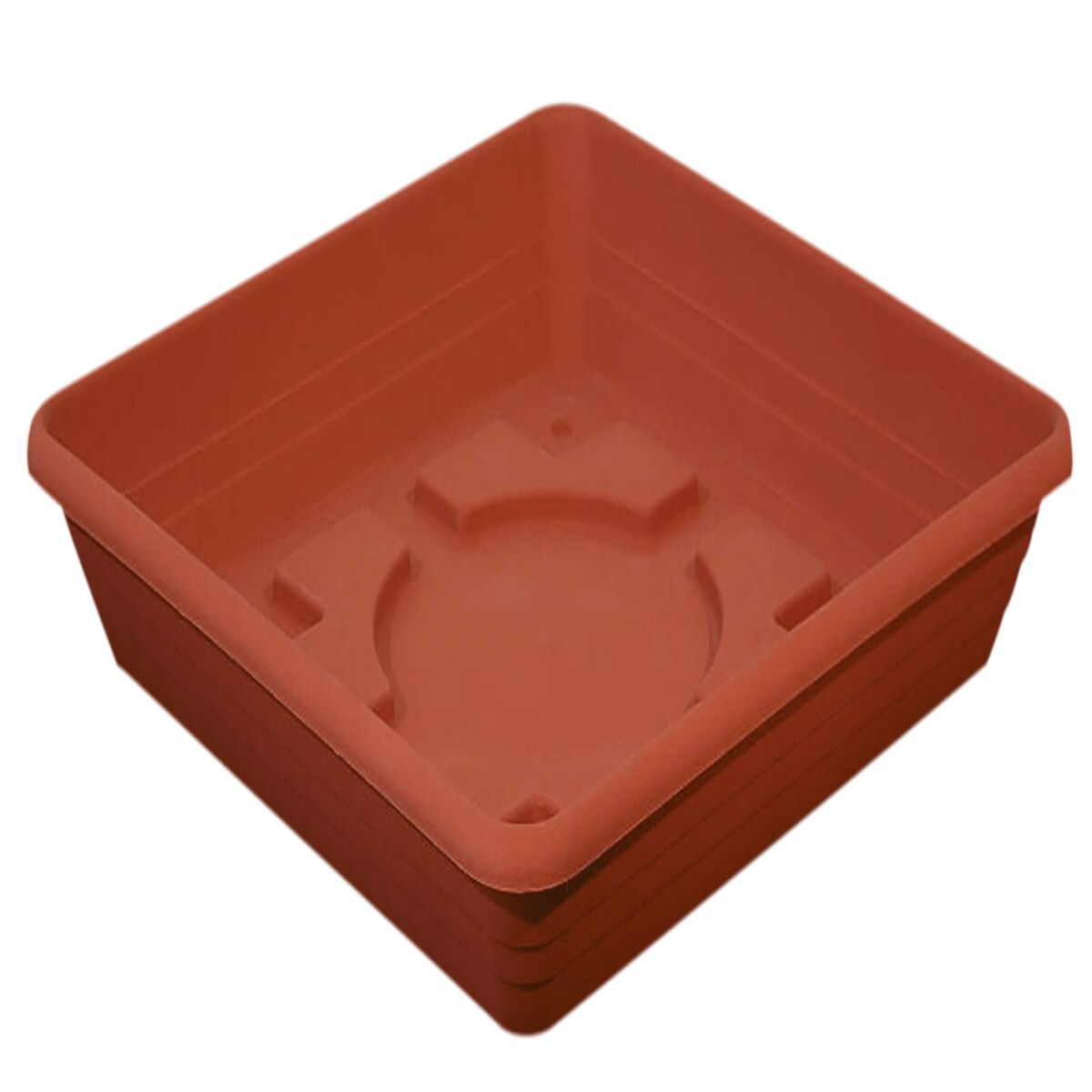 Geli Pflanzen Untersetzer-Blumentopf Kunststoff eckig terrakotta H 7 x B 50 x L 50 cm