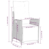 thumbnail of vidaXL Gartensessel mit Fußteil Verstellbar Beige Poly Rattan