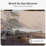 thumbnail of CASARIA® Sonnenliege Klappbar Wetterfest Alu Gartenliege mit Dach Liegestuhl Creme