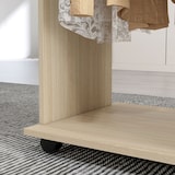thumbnail of HOMCOM armario ropero con ruedas armario para ropa con barra estantes abiertos organizador para colgar ropa de dormitorio 120x40x128 cm matural
