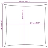 thumbnail of vidaXL Sonnensegel 160 g/m² Anthrazit 2,5x2,5 m HDPE