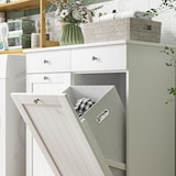 thumbnail of HOMCOM Mobile Bagno con 2 Ceste Portabiancheria e 2 Cassetti Bianco