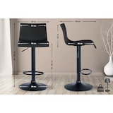 thumbnail of Banco de bar Branford preto/plástico